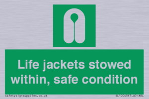 Life jackets stowed within